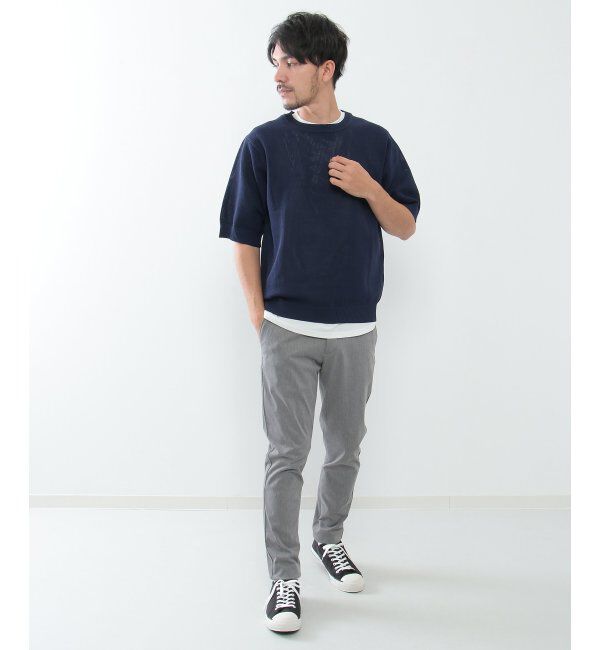 ikka「【2点セット】ワッフルニット半袖インナーセット」|ニット・セーター|