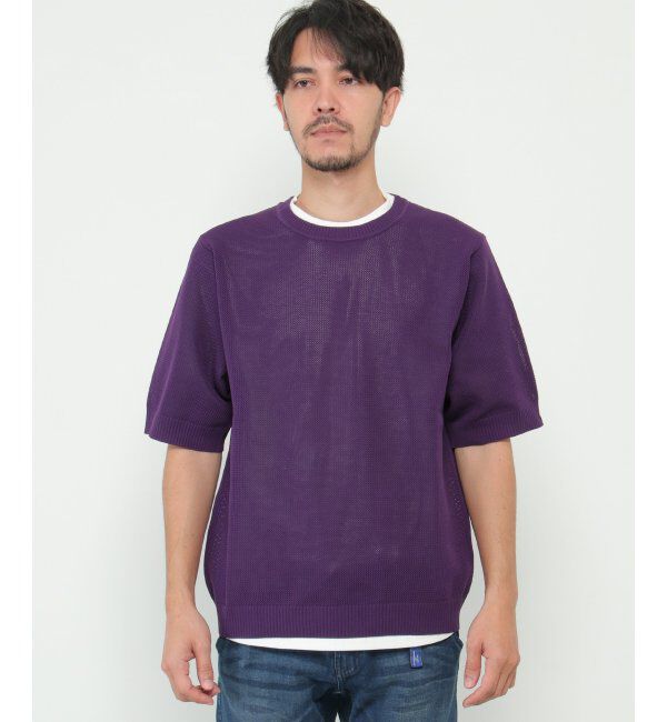 ikka「【2点セット】ワッフルニット半袖インナーセット」|ニット・セーター|