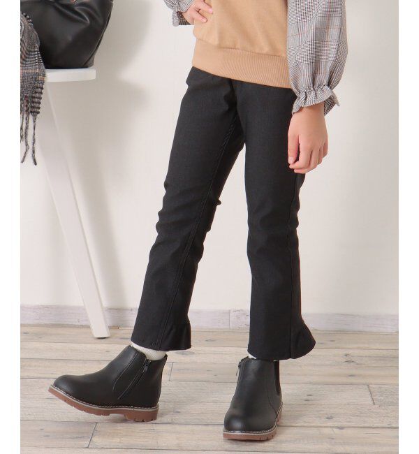 ikka kids「後ろフリルストレッチパンツ（120~160cm）」|その他|ブラック