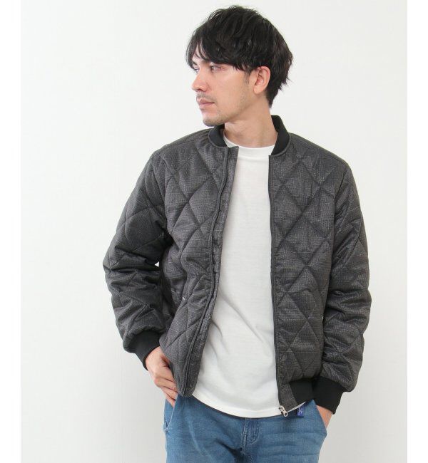 ikka「ウールライクナカワタキルトブルゾン」|ブルゾン・スタジャン|チャコール