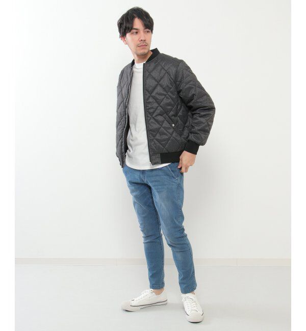 ikka「ウールライクナカワタキルトブルゾン」|ブルゾン・スタジャン|