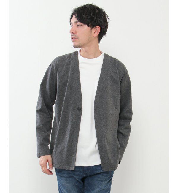 IKKA LOUNGE「【イージーケア／シワ軽減】イージーケアストレッチカーデジャケット【接触冷感／UVカット】ＪＫＴ」|Tシャツ・カットソー|