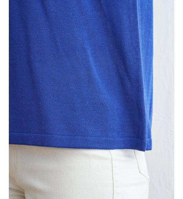 ikka「透かし編み切り替えニットプルオーバー」|プルオーバー|