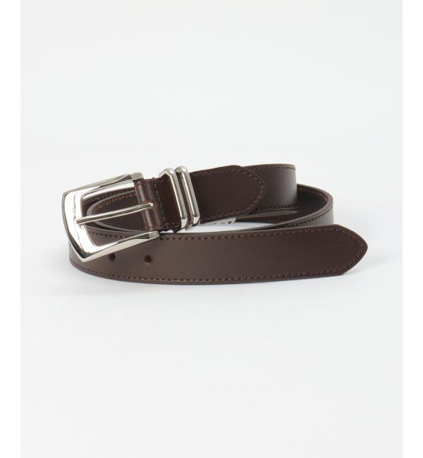 ikka「30mm Wカンレザーベルト」|ダウンベスト・ベスト|Dkブラウン