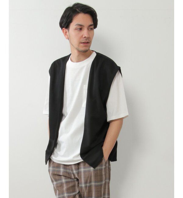 ikka「【2点セット】ジョーゼットジレインナーセット」|Tシャツ・カットソー|ブラック