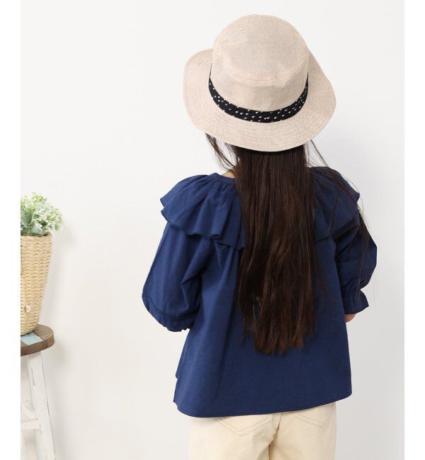 ikka kids「リネンタッチドットリボンハット」|その他|