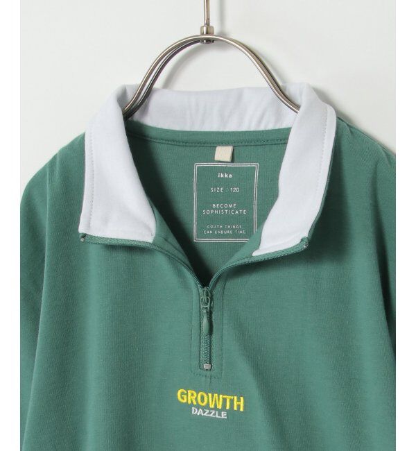ikka kids「襟配色ハーフZIPT（120~160cm）」|Tシャツ・カットソー|