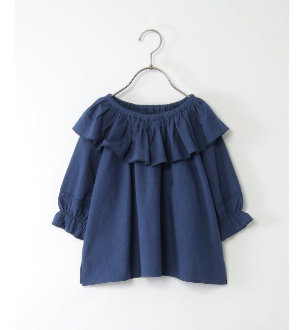 ikka kids「7分袖フリル襟ブラウス（120~160cm）」|シャツ・ブラウス|