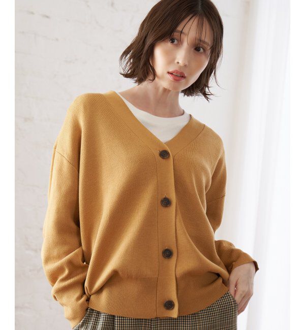 ikka「Vネックカーディガン」|その他|イエロー