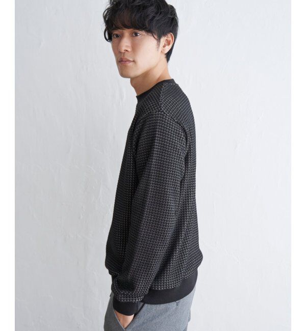 ikka「ビッグワッフルクルーネックプルオーバー」|パーカー|