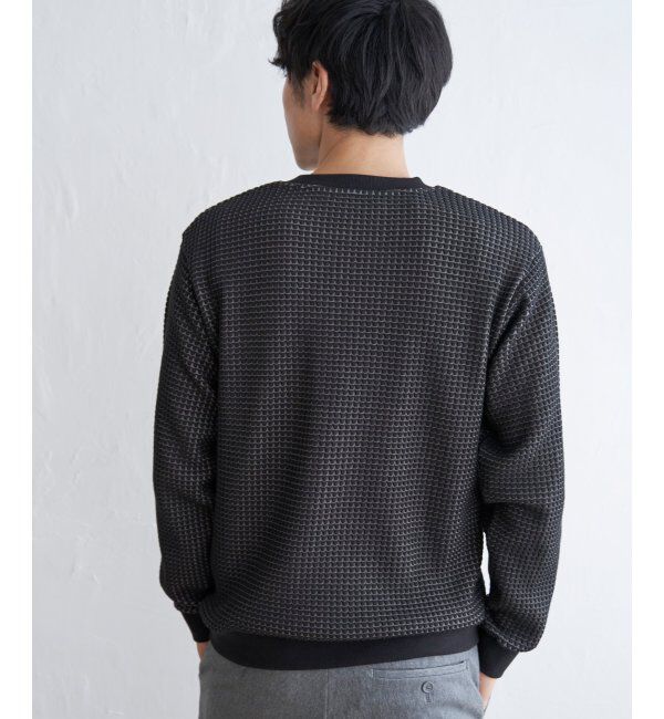 ikka「ビッグワッフルクルーネックプルオーバー」|パーカー|