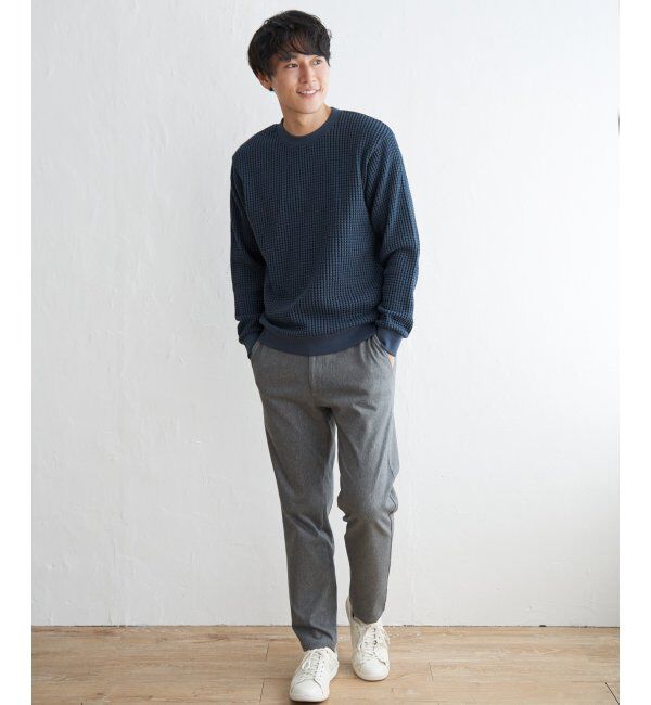 ikka「ビッグワッフルクルーネックプルオーバー」|パーカー|