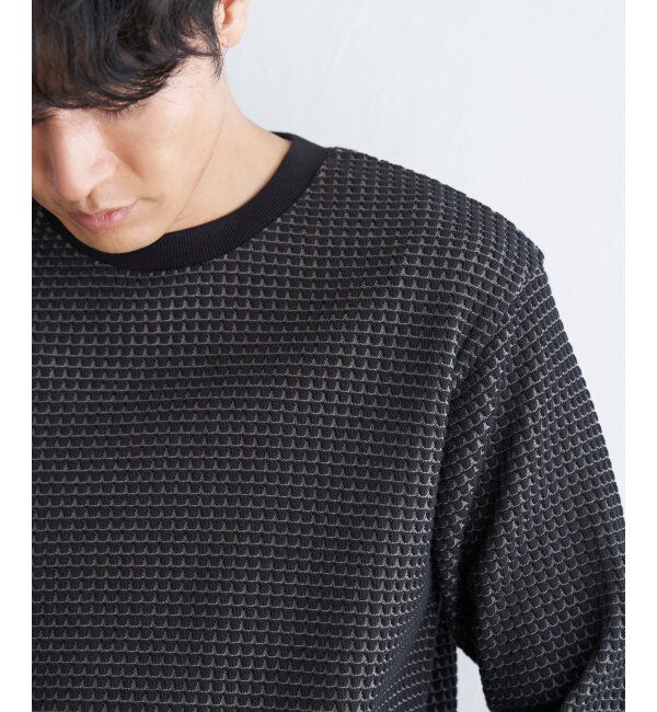 ikka「ビッグワッフルクルーネックプルオーバー」|パーカー|