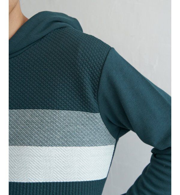 ikka「ブロックスジャガードパーカー」|パーカー|