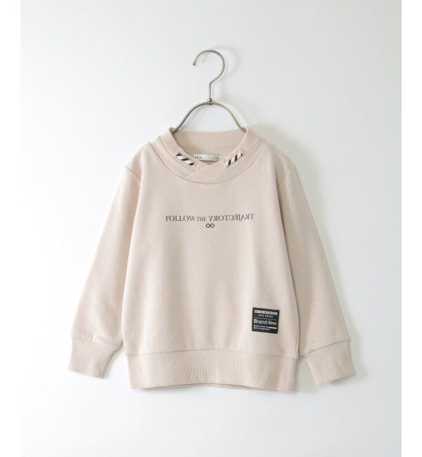 ikka kids「チビハイメッセージロゴトレーナー（100~160cm）」|Tシャツ・カットソー|ベージュ