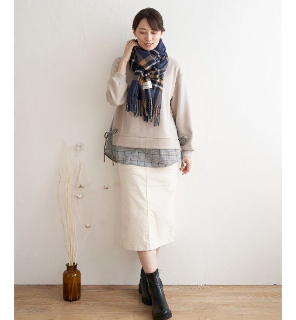 ikka「サイドリボン裾レイヤードプルオーバー」|その他|