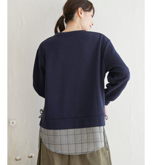 ikka「サイドリボン裾レイヤードプルオーバー」|その他|