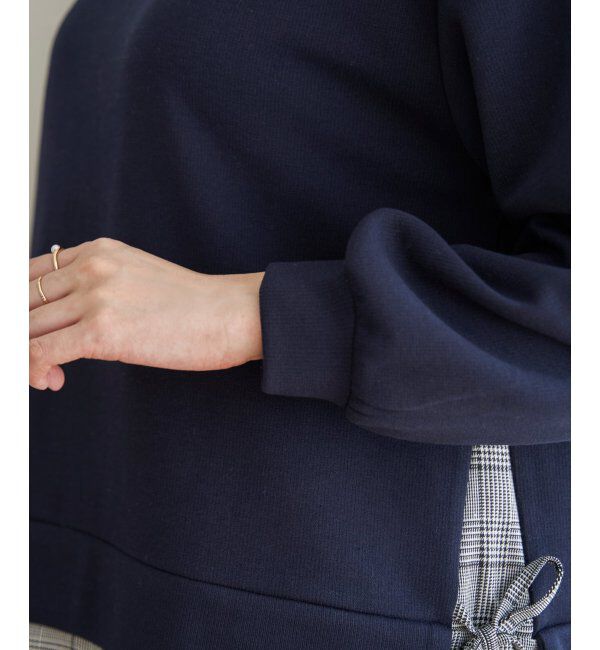 ikka「サイドリボン裾レイヤードプルオーバー」|その他|