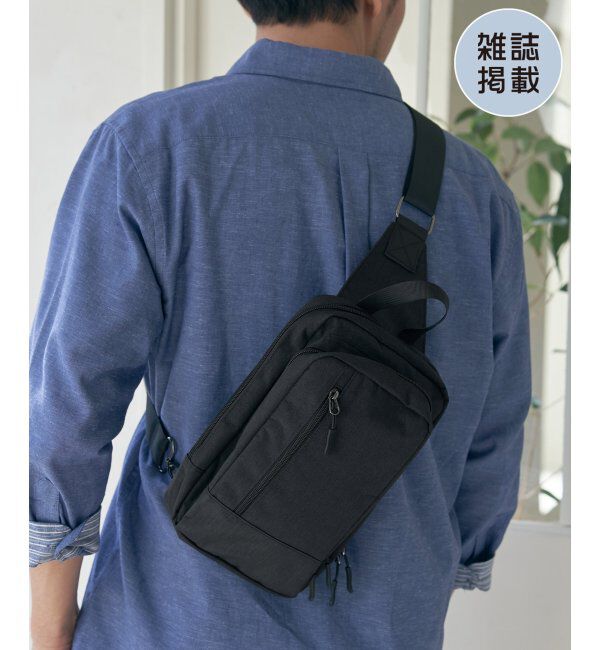 ikka「メランジスクエアボディバッグ」|その他|ブラック