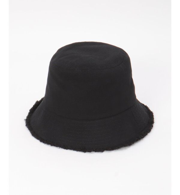 ikka「UVバケットフリンジハット」|その他|ブラック