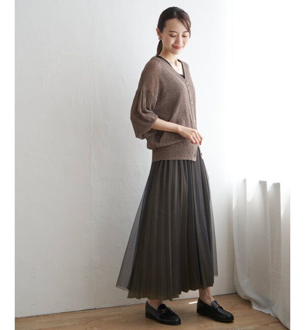 ikka「Vネックラメニットカーディガン」|その他|