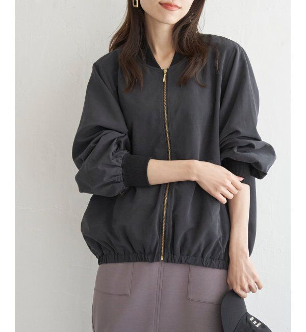 ikka「リブブルゾン」|ブルゾン・スタジャン|