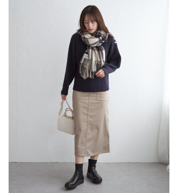 ikka「カシミヤタッチチェックマフラー」|マフラー|