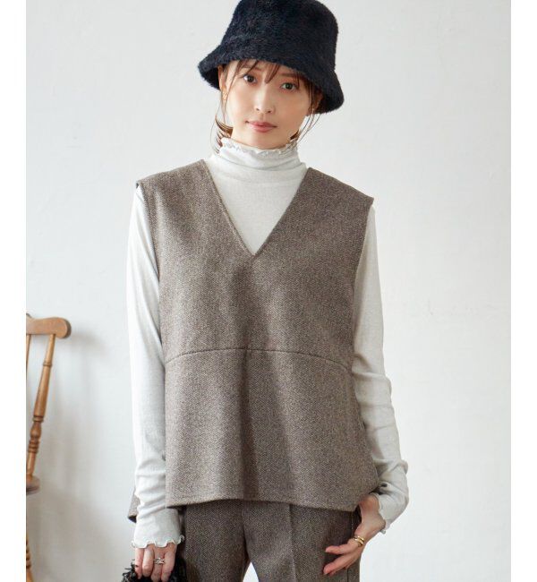 ikka「ハイネックテレコ長袖プルオーバー」|Tシャツ・カットソー|