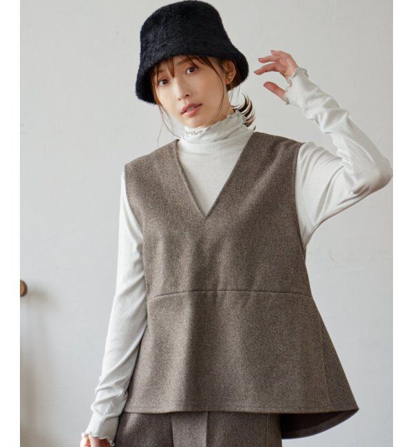 ikka「ハイネックテレコ長袖プルオーバー」|Tシャツ・カットソー|