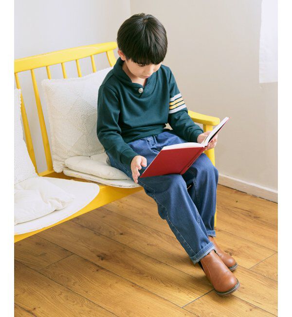 ikka kids「コンチョボタンショール襟トレーナー（120~160cm）」|Tシャツ・カットソー|