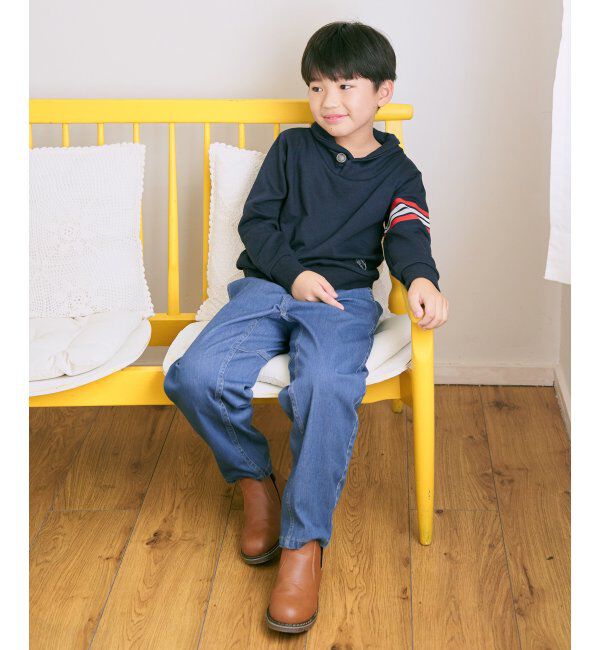 ikka kids「コンチョボタンショール襟トレーナー（120~160cm）」|Tシャツ・カットソー|