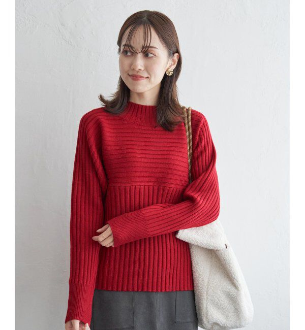 ikka「７Gワイドリブ切り替えプルオーバー」|プルオーバー|レッド