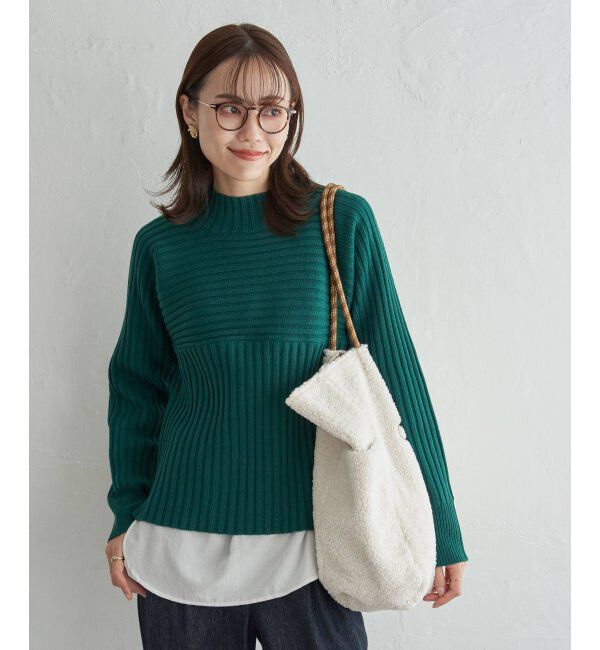 ikka「７Gワイドリブ切り替えプルオーバー」|プルオーバー|