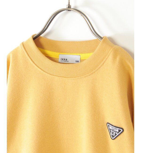 ikka kids「裏起毛レイヤードワッペントレーナー（120~160cm）」|Tシャツ・カットソー|