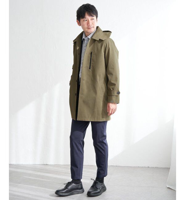 IKKA LOUNGE「【雑誌MonoMax4月号掲載】撥水ピケフードステンカラーコート」|その他|