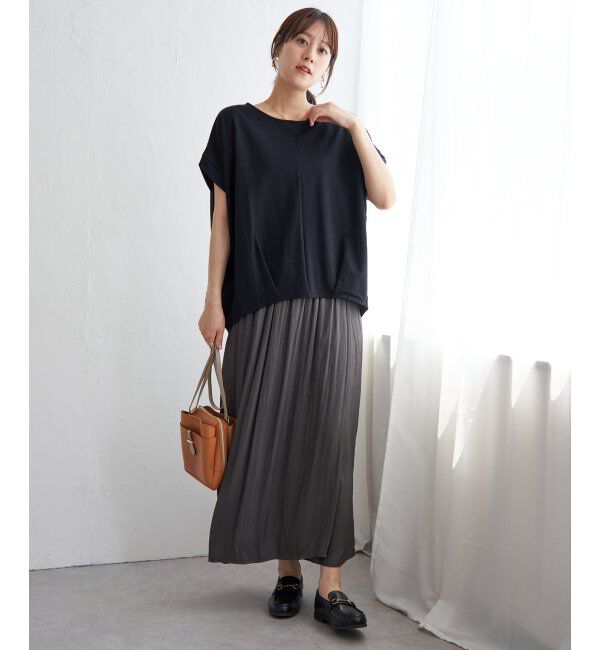 ikka「冷感鹿の子センターシームタックプルオーバー」|その他|