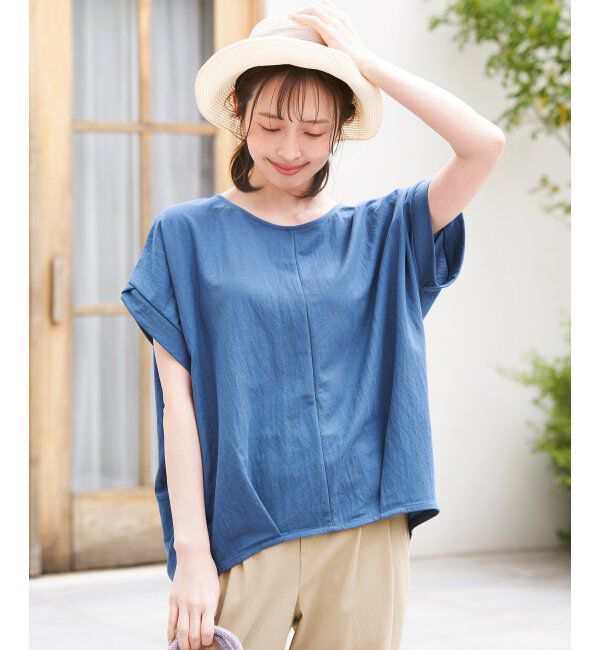 ikka「冷感鹿の子センターシームタックプルオーバー」|その他|