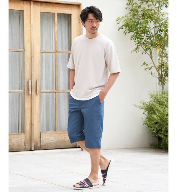 ikka「【吸水速乾】ドライ鹿の子レイヤードTシャツ5分袖」|Tシャツ・カットソー|