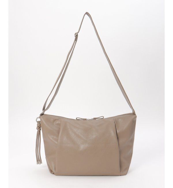 ikka「撥水合皮ハーフムーンビッグショルダーバッグ」|その他|コーヒー