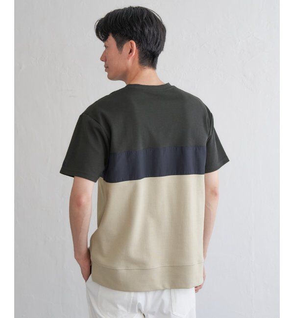 ikka「URBAN NATURE LIFE アーバンネイチャーライフ ワンポイント切り替えTシャツ」|Tシャツ・カットソー|