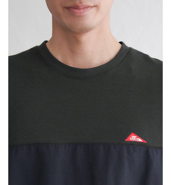 ikka「URBAN NATURE LIFE アーバンネイチャーライフ ワンポイント切り替えTシャツ」|Tシャツ・カットソー|