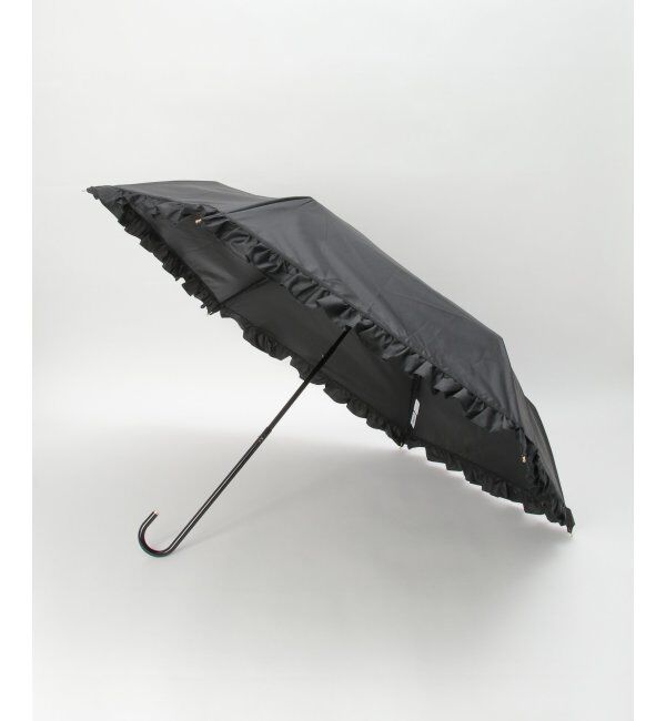 Lbc with Life「Wpc. 遮光 クラシックフリル ミニ傘 折りたたみ傘 日傘」|傘|ブラック