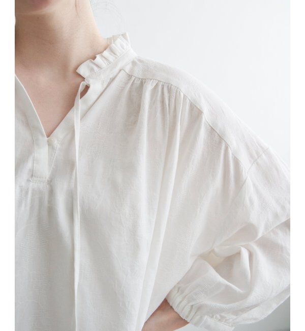 Lbc with Life「ジャカード襟フリルブラウス」|シャツ・ブラウス|