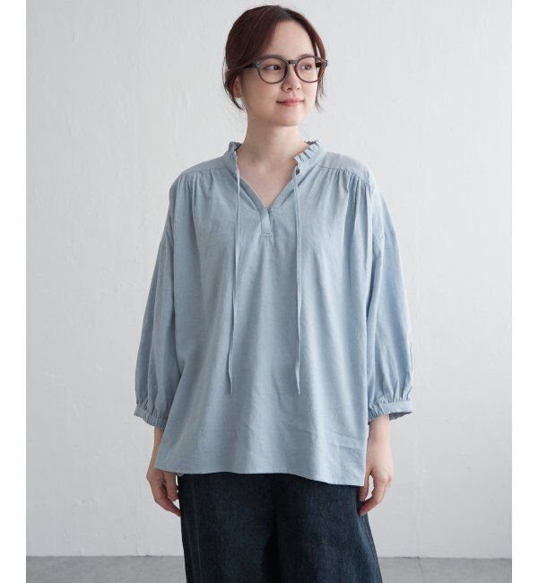 Lbc with Life「ジャカード襟フリルブラウス」|シャツ・ブラウス|