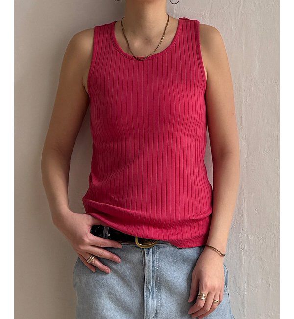 Lbc with Life「コットンUSA針抜きタンクトップ 25」|キャミソール|