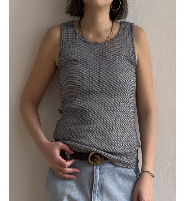 Lbc with Life「コットンUSA針抜きタンクトップ 25」|キャミソール|