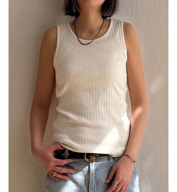 Lbc with Life「コットンUSA針抜きタンクトップ 25」|キャミソール|