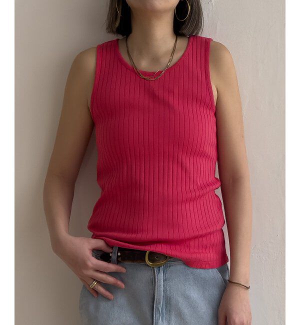 Lbc with Life「コットンUSA針抜きタンクトップ 25」|キャミソール|ピンク