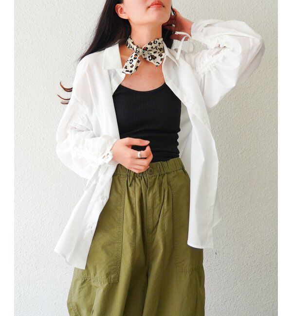 VENCE share style「ブロード袖ギャザーシャツ」|シャツ・ブラウス|
