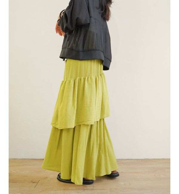 VENCE share style「楊柳ティアードアシメスカート」|スカート|